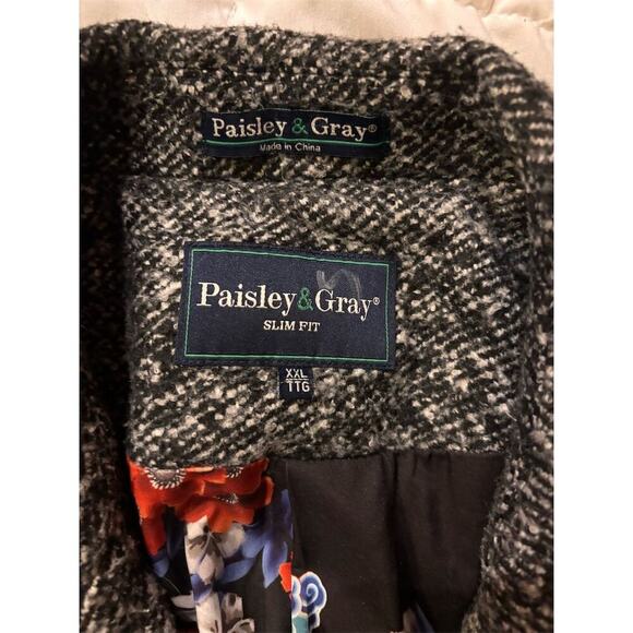 Paisley & Grey women’s Slim Fit Gray Wool Blend Overcoat 2XL - Picture 3 of 5